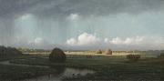 Martin Johnson Heade Sudden Showers, Newbury Marshes oil painting